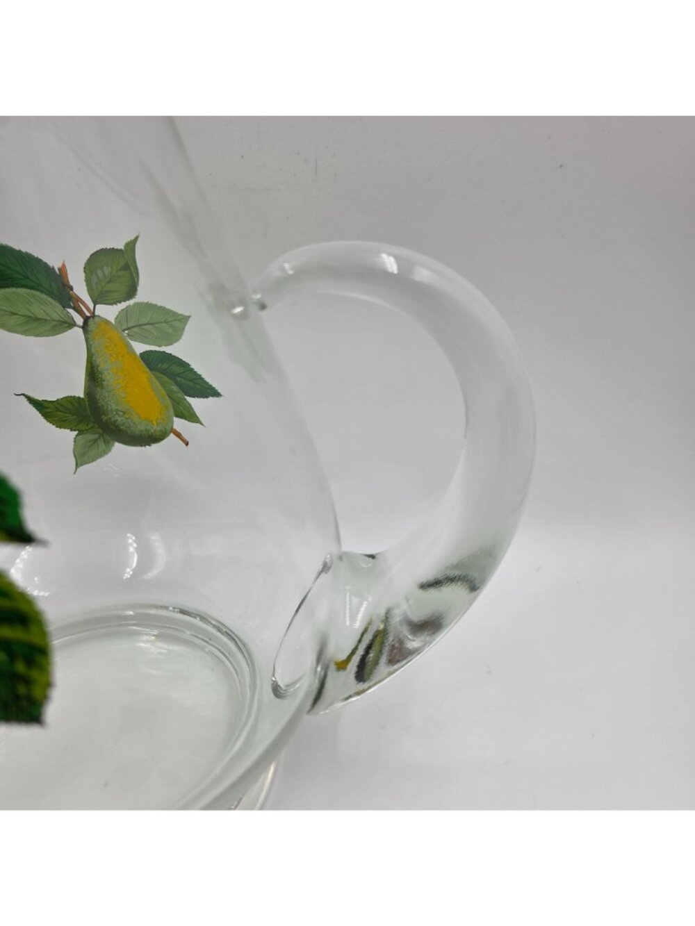 West Virginia Glass 4 Piece Set Fruit Pitcher and 3 Glass Set Gold Trim - Picture 6 of 11